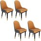 Glam Metal Dining Room Chair Armless Parsons Chair for Restaurant Use Orange-Gray 4 Piece Set Clearhalo ' kitchen&dining_furn' 'Dining Chairs' 'Dining Tables & Seating' 'dining_chair' 'furn' 'furn_dining_chair' 'Furniture' 'furniture_dining_chair' 'Kitchen & Dining Furniture' 'kitchen' 4451447