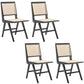 Minimalist Design Wicker Dining Side Chairs Open Back Dining Side Chair Gloss Black 4 Piece Set Clearhalo ' kitchen&dining_furn' 'Dining Chairs' 'Dining Tables & Seating' 'dining_chair' 'furn' 'furn_dining_chair' 'Furniture' 'furniture_dining_chair' 'Kitchen & Dining Furniture' 'kitchen' 4451454