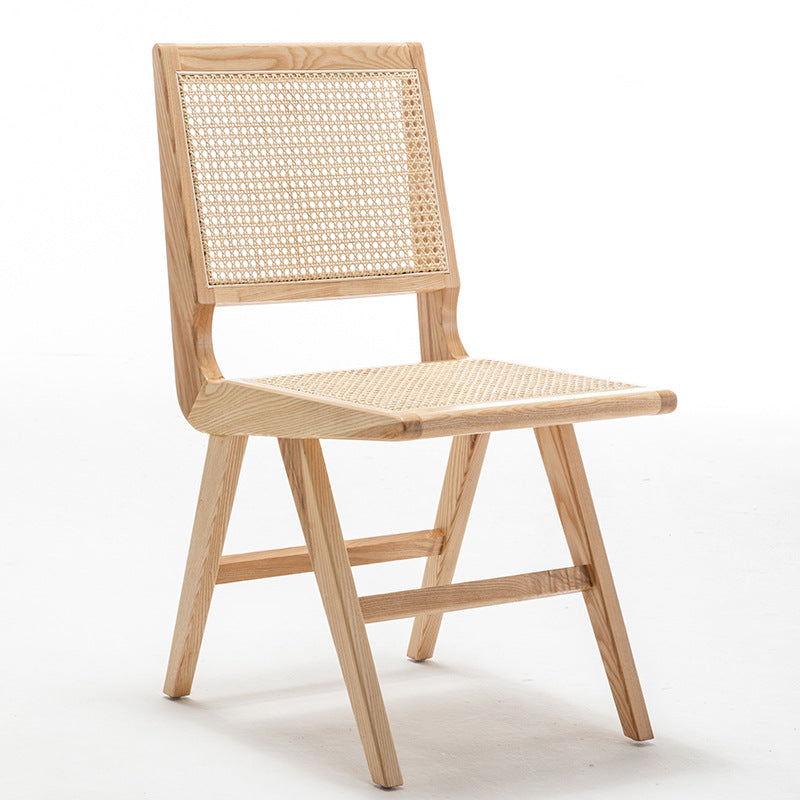 Minimalist Design Wicker Dining Side Chairs Open Back Dining Side Chair Wood 1 Piece Clearhalo ' kitchen&dining_furn' 'Dining Chairs' 'Dining Tables & Seating' 'dining_chair' 'furn' 'furn_dining_chair' 'Furniture' 'furniture_dining_chair' 'Kitchen & Dining Furniture' 'kitchen' 4451462