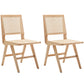 Minimalist Design Wicker Dining Side Chairs Open Back Dining Side Chair Wood 2 Piece Set Clearhalo ' kitchen&dining_furn' 'Dining Chairs' 'Dining Tables & Seating' 'dining_chair' 'furn' 'furn_dining_chair' 'Furniture' 'furniture_dining_chair' 'Kitchen & Dining Furniture' 'kitchen' 4451463