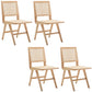 Minimalist Design Wicker Dining Side Chairs Open Back Dining Side Chair Wood 4 Piece Set Clearhalo ' kitchen&dining_furn' 'Dining Chairs' 'Dining Tables & Seating' 'dining_chair' 'furn' 'furn_dining_chair' 'Furniture' 'furniture_dining_chair' 'Kitchen & Dining Furniture' 'kitchen' 4451465