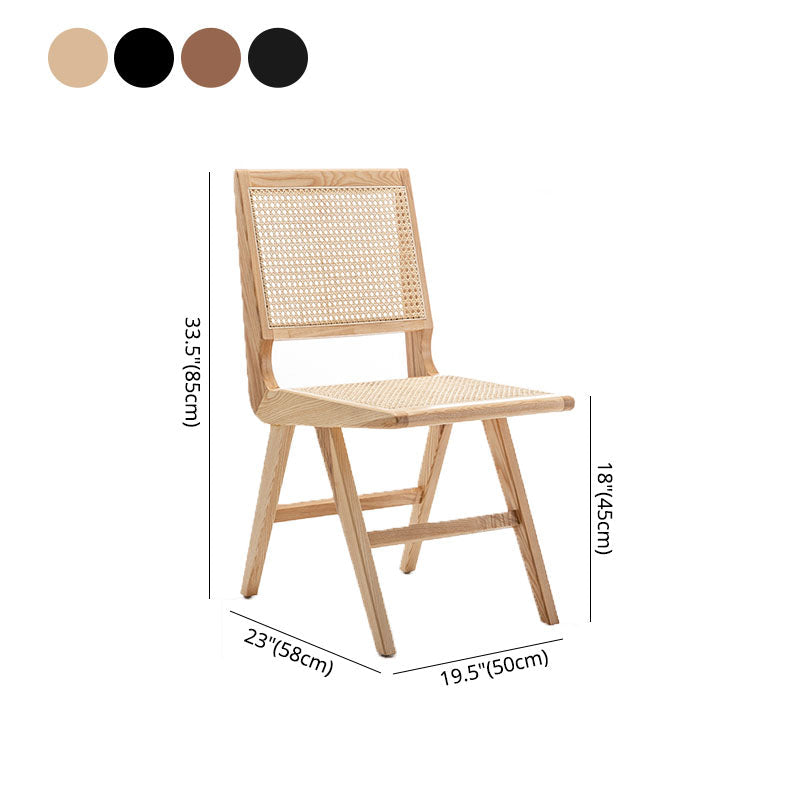 Minimalist Design Wicker Dining Side Chairs Open Back Dining Side Chair Clearhalo ' kitchen&dining_furn' 'Dining Chairs' 'Dining Tables & Seating' 'dining_chair' 'furn' 'furn_dining_chair' 'Furniture' 'furniture_dining_chair' 'Kitchen & Dining Furniture' 'kitchen' 4451469