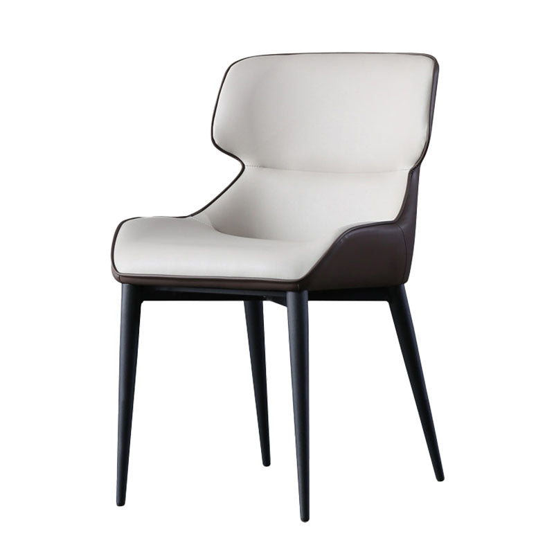 Modern Design Wingback Chair for Home Leather Dining Side Chairs Clearhalo ' kitchen&dining_furn' 'Dining Chairs' 'Dining Tables & Seating' 'dining_chair' 'furn' 'furn_dining_chair' 'Furniture' 'furniture_dining_chair' 'Kitchen & Dining Furniture' 'kitchen' 4451479