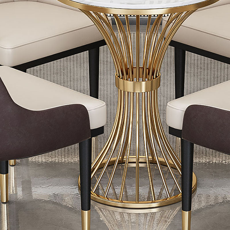 Glam Metal Dining Room Chair Upholstered Armless Dining Chairs for Restaurant Use Clearhalo ' kitchen&dining_furn' 'Dining Chairs' 'Dining Tables & Seating' 'dining_chair' 'furn' 'furn_dining_chair' 'Furniture' 'furniture_dining_chair' 'Kitchen & Dining Furniture' 'kitchen' 4451496