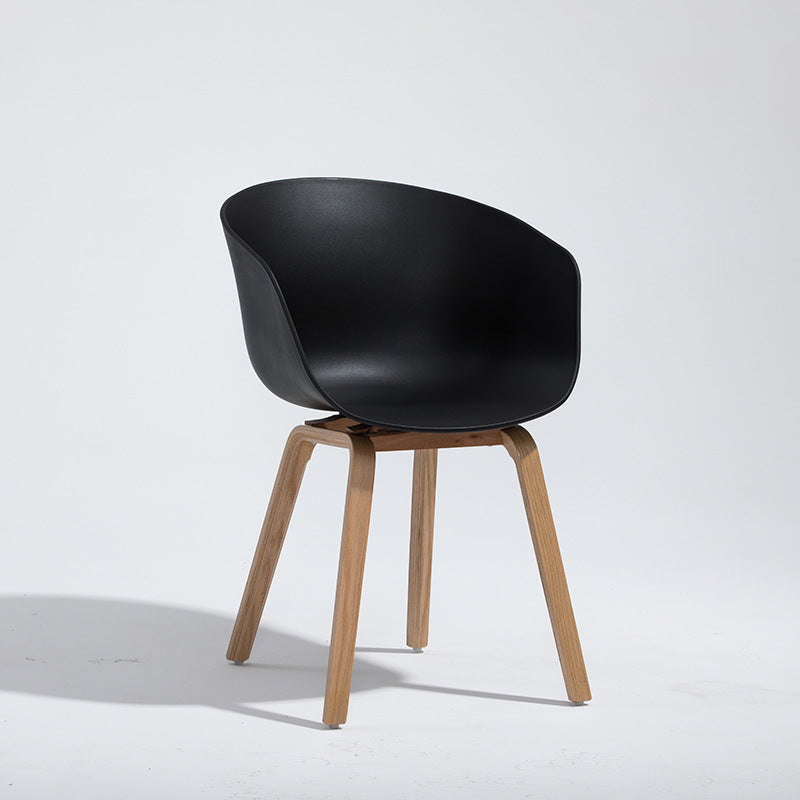 Minimalist Design Plastic Dining Armless Chair Solid Back Dining Side Chair Black 1 Piece Clearhalo ' kitchen&dining_furn' 'Dining Chairs' 'Dining Tables & Seating' 'dining_chair' 'Furniture' 'furniture_dining_chair' 'Kitchen & Dining Furniture' 'kitchen' 4451509