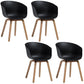 Minimalist Design Plastic Dining Armless Chair Solid Back Dining Side Chair Black Set of 4 Clearhalo ' kitchen&dining_furn' 'Dining Chairs' 'Dining Tables & Seating' 'dining_chair' 'Furniture' 'furniture_dining_chair' 'Kitchen & Dining Furniture' 'kitchen' 4451513