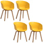 Minimalist Design Plastic Dining Armless Chair Solid Back Dining Side Chair Yellow Set of 4 Clearhalo ' kitchen&dining_furn' 'Dining Chairs' 'Dining Tables & Seating' 'dining_chair' 'Furniture' 'furniture_dining_chair' 'Kitchen & Dining Furniture' 'kitchen' 4451525