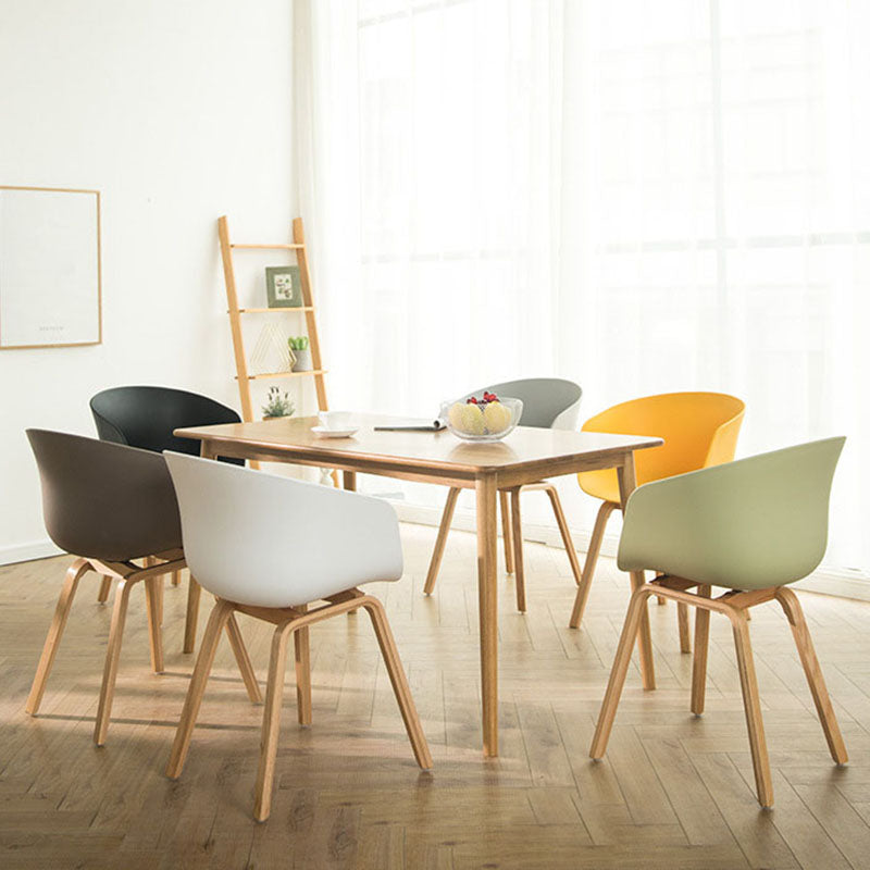 Minimalist Design Plastic Dining Armless Chair Solid Back Dining Side Chair Clearhalo ' kitchen&dining_furn' 'Dining Chairs' 'Dining Tables & Seating' 'dining_chair' 'Furniture' 'furniture_dining_chair' 'Kitchen & Dining Furniture' 'kitchen' 4451526