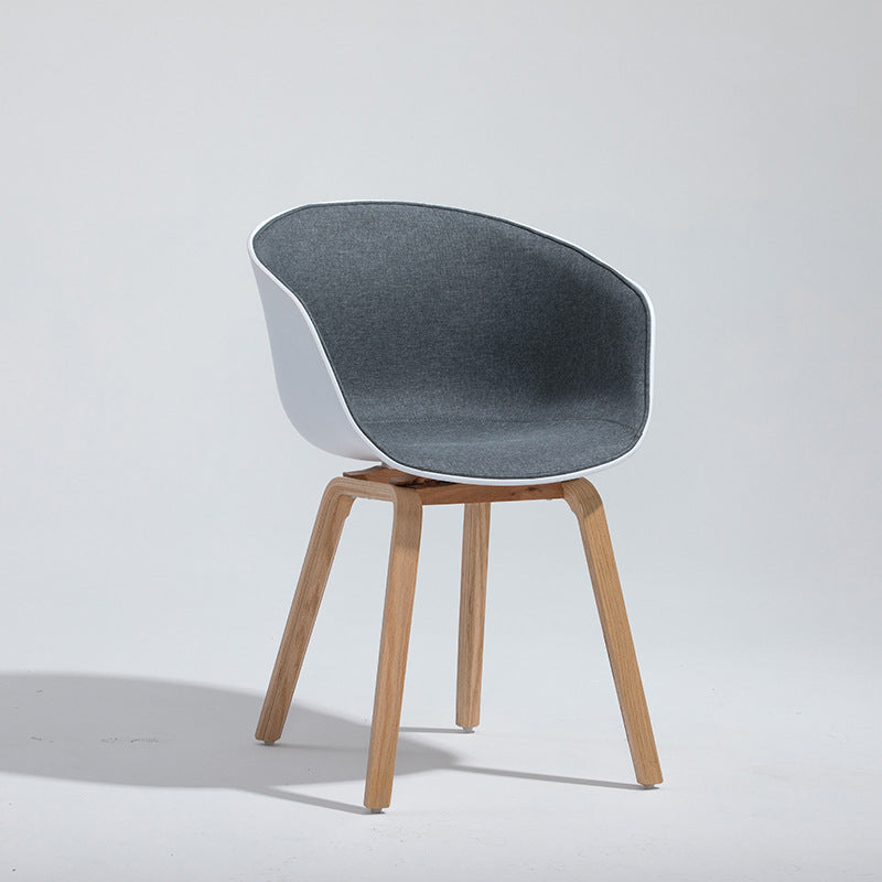 Minimalist Design Plastic Dining Armless Chair Solid Back Dining Side Chair Light Gray-White 1 Piece Clearhalo ' kitchen&dining_furn' 'Dining Chairs' 'Dining Tables & Seating' 'dining_chair' 'Furniture' 'furniture_dining_chair' 'Kitchen & Dining Furniture' 'kitchen' 4451527