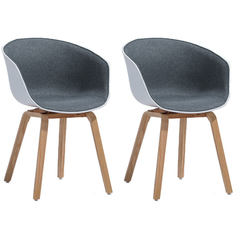 Minimalist Design Plastic Dining Armless Chair Solid Back Dining Side Chair Light Gray-White Set of 2 Clearhalo ' kitchen&dining_furn' 'Dining Chairs' 'Dining Tables & Seating' 'dining_chair' 'Furniture' 'furniture_dining_chair' 'Kitchen & Dining Furniture' 'kitchen' 4451528