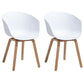 Minimalist Design Plastic Dining Armless Chair Solid Back Dining Side Chair White Set of 2 Clearhalo ' kitchen&dining_furn' 'Dining Chairs' 'Dining Tables & Seating' 'dining_chair' 'Furniture' 'furniture_dining_chair' 'Kitchen & Dining Furniture' 'kitchen' 4451531