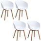Minimalist Design Plastic Dining Armless Chair Solid Back Dining Side Chair White Set of 4 Clearhalo ' kitchen&dining_furn' 'Dining Chairs' 'Dining Tables & Seating' 'dining_chair' 'Furniture' 'furniture_dining_chair' 'Kitchen & Dining Furniture' 'kitchen' 4451532