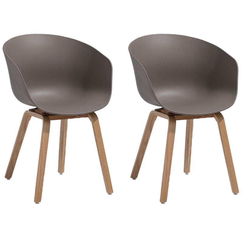 Minimalist Design Plastic Dining Armless Chair Solid Back Dining Side Chair Coffee Set of 2 Clearhalo ' kitchen&dining_furn' 'Dining Chairs' 'Dining Tables & Seating' 'dining_chair' 'Furniture' 'furniture_dining_chair' 'Kitchen & Dining Furniture' 'kitchen' 4451537