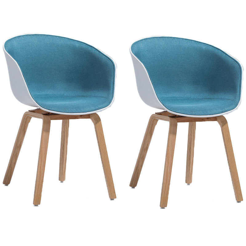 Minimalist Design Plastic Dining Armless Chair Solid Back Dining Side Chair Dark Blue-White Set of 2 Clearhalo ' kitchen&dining_furn' 'Dining Chairs' 'Dining Tables & Seating' 'dining_chair' 'Furniture' 'furniture_dining_chair' 'Kitchen & Dining Furniture' 'kitchen' 4451540
