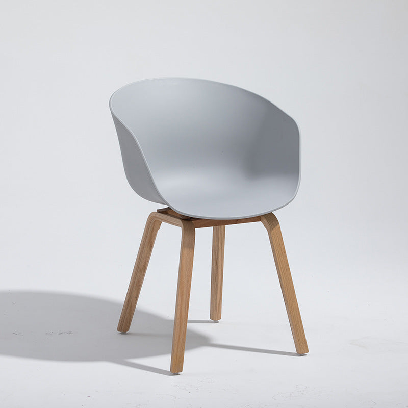 Minimalist Design Plastic Dining Armless Chair Solid Back Dining Side Chair Grey 1 Piece Clearhalo ' kitchen&dining_furn' 'Dining Chairs' 'Dining Tables & Seating' 'dining_chair' 'Furniture' 'furniture_dining_chair' 'Kitchen & Dining Furniture' 'kitchen' 4451542