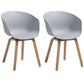 Minimalist Design Plastic Dining Armless Chair Solid Back Dining Side Chair Grey Set of 2 Clearhalo ' kitchen&dining_furn' 'Dining Chairs' 'Dining Tables & Seating' 'dining_chair' 'Furniture' 'furniture_dining_chair' 'Kitchen & Dining Furniture' 'kitchen' 4451543