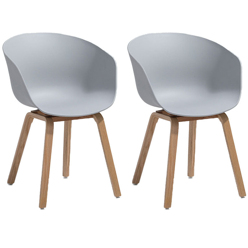 Minimalist Design Plastic Dining Armless Chair Solid Back Dining Side Chair Grey Set of 2 Clearhalo ' kitchen&dining_furn' 'Dining Chairs' 'Dining Tables & Seating' 'dining_chair' 'Furniture' 'furniture_dining_chair' 'Kitchen & Dining Furniture' 'kitchen' 4451543