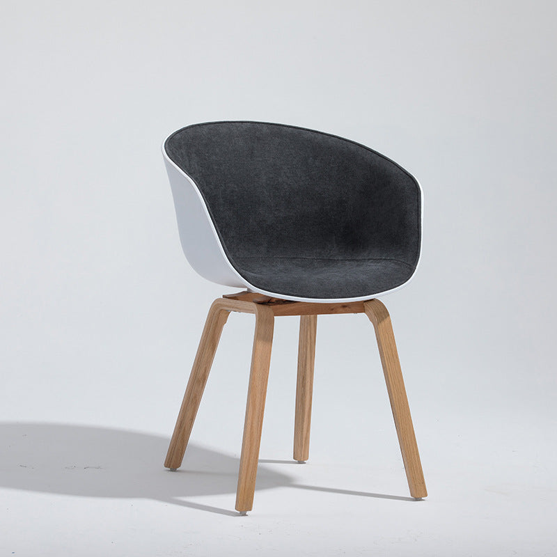 Minimalist Design Plastic Dining Armless Chair Solid Back Dining Side Chair White-Gray 1 Piece Clearhalo ' kitchen&dining_furn' 'Dining Chairs' 'Dining Tables & Seating' 'dining_chair' 'Furniture' 'furniture_dining_chair' 'Kitchen & Dining Furniture' 'kitchen' 4451545