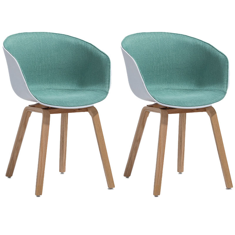 Minimalist Design Plastic Dining Armless Chair Solid Back Dining Side Chair White-Green Set of 2 Clearhalo ' kitchen&dining_furn' 'Dining Chairs' 'Dining Tables & Seating' 'dining_chair' 'Furniture' 'furniture_dining_chair' 'Kitchen & Dining Furniture' 'kitchen' 4451549