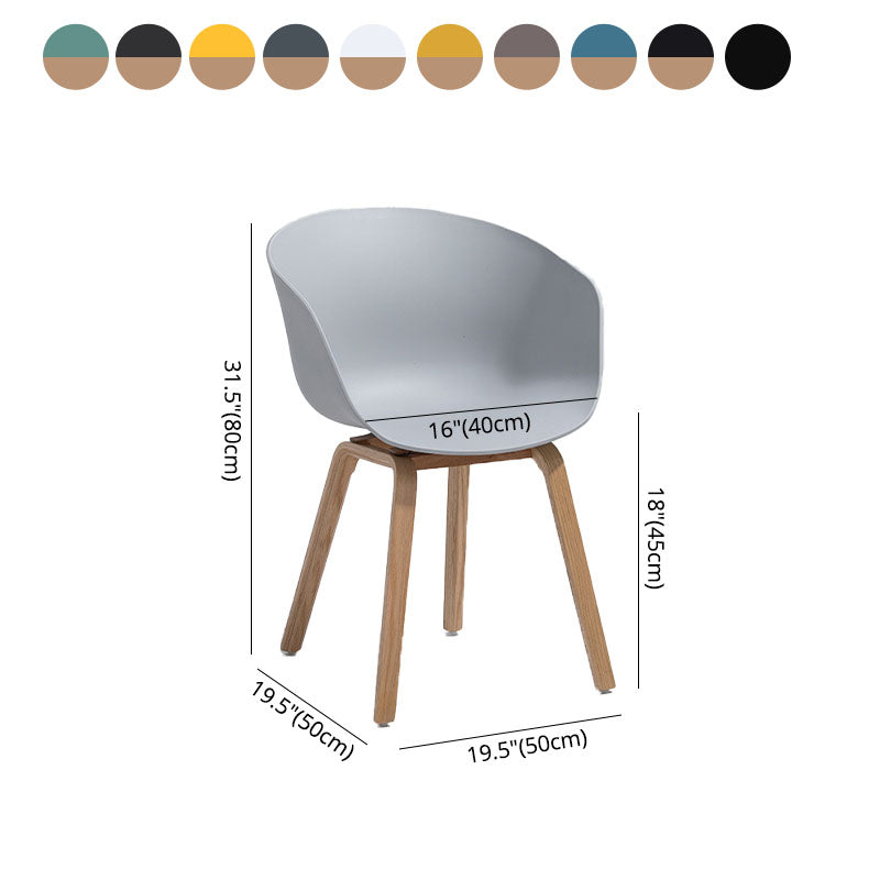 Minimalist Design Plastic Dining Armless Chair Solid Back Dining Side Chair Clearhalo ' kitchen&dining_furn' 'Dining Chairs' 'Dining Tables & Seating' 'dining_chair' 'Furniture' 'furniture_dining_chair' 'Kitchen & Dining Furniture' 'kitchen' 4451551