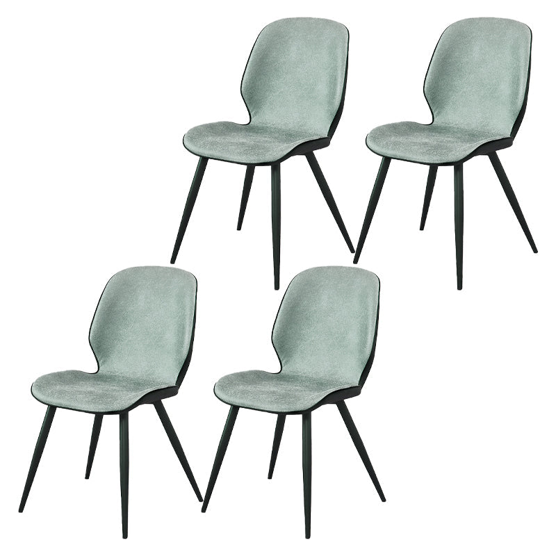 Modern Metal Dining Room Chair Wingback Side Chair for Restaurant Use Green 4 Piece Set Clearhalo ' kitchen&dining_furn' 'Dining Chairs' 'Dining Tables & Seating' 'dining_chair' 'furn' 'furn_dining_chair' 'Furniture' 'furniture_dining_chair' 'Kitchen & Dining Furniture' 'kitchen' 4451562