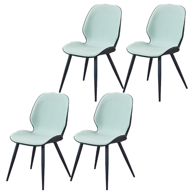 Modern Metal Dining Room Chair Wingback Side Chair for Restaurant Use Light Green 4 Piece Set Clearhalo ' kitchen&dining_furn' 'Dining Chairs' 'Dining Tables & Seating' 'dining_chair' 'furn' 'furn_dining_chair' 'Furniture' 'furniture_dining_chair' 'Kitchen & Dining Furniture' 'kitchen' 4451566