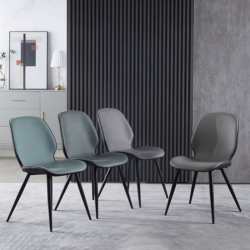 Modern Metal Dining Room Chair Wingback Side Chair for Restaurant Use Clearhalo ' kitchen&dining_furn' 'Dining Chairs' 'Dining Tables & Seating' 'dining_chair' 'furn' 'furn_dining_chair' 'Furniture' 'furniture_dining_chair' 'Kitchen & Dining Furniture' 'kitchen' 4451571