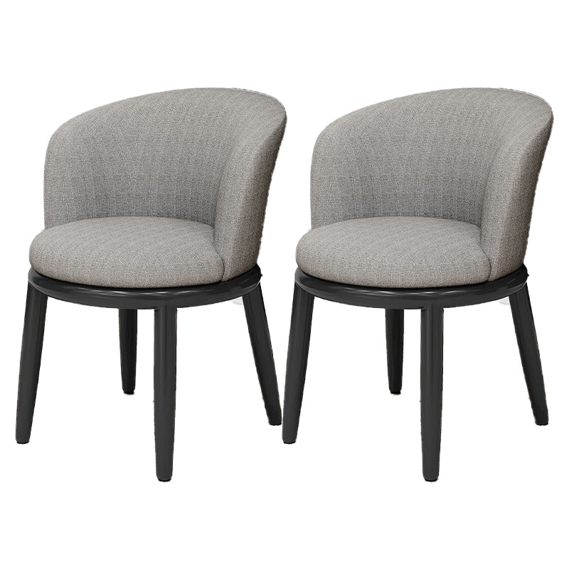 Modern Metal Dining Room Chair Upholstered Armless Dining Chairs for Restaurant Use Gray Black 2 Piece Set Clearhalo ' kitchen&dining_furn' 'Dining Chairs' 'Dining Tables & Seating' 'dining_chair' 'furn' 'furn_dining_chair' 'Furniture' 'furniture_dining_chair' 'Kitchen & Dining Furniture' 'kitchen' 4451577