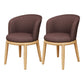Modern Metal Dining Room Chair Upholstered Armless Dining Chairs for Restaurant Use Brown 2 Piece Set Clearhalo ' kitchen&dining_furn' 'Dining Chairs' 'Dining Tables & Seating' 'dining_chair' 'furn' 'furn_dining_chair' 'Furniture' 'furniture_dining_chair' 'Kitchen & Dining Furniture' 'kitchen' 4451583