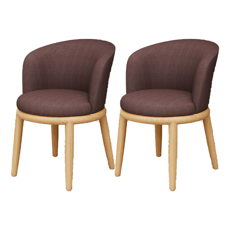 Modern Metal Dining Room Chair Upholstered Armless Dining Chairs for Restaurant Use Brown 2 Piece Set Clearhalo ' kitchen&dining_furn' 'Dining Chairs' 'Dining Tables & Seating' 'dining_chair' 'furn' 'furn_dining_chair' 'Furniture' 'furniture_dining_chair' 'Kitchen & Dining Furniture' 'kitchen' 4451583