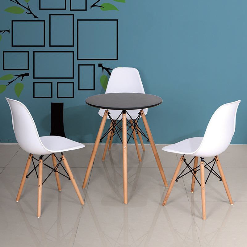 Scandinavian Plastic Restaurant Side Chair Solid Back Matte Finish Dining Chair Clearhalo ' kitchen&dining_furn' 'Dining Chairs' 'Dining Tables & Seating' 'dining_chair' 'Furniture' 'furniture_dining_chair' 'Kitchen & Dining Furniture' 'kitchen' 4451595