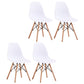 Scandinavian Plastic Restaurant Side Chair Solid Back Matte Finish Dining Chair White Set of 4 Clearhalo ' kitchen&dining_furn' 'Dining Chairs' 'Dining Tables & Seating' 'dining_chair' 'Furniture' 'furniture_dining_chair' 'Kitchen & Dining Furniture' 'kitchen' 4451596