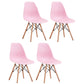 Scandinavian Plastic Restaurant Side Chair Solid Back Matte Finish Dining Chair Pink Set of 4 Clearhalo ' kitchen&dining_furn' 'Dining Chairs' 'Dining Tables & Seating' 'dining_chair' 'Furniture' 'furniture_dining_chair' 'Kitchen & Dining Furniture' 'kitchen' 4451600