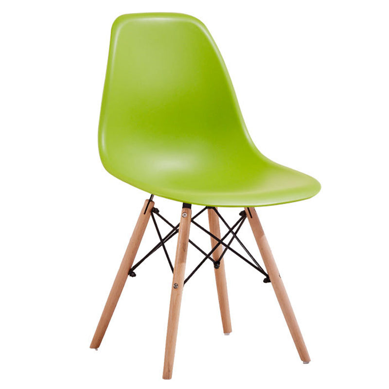 Scandinavian Plastic Restaurant Side Chair Solid Back Matte Finish Dining Chair Clearhalo ' kitchen&dining_furn' 'Dining Chairs' 'Dining Tables & Seating' 'dining_chair' 'Furniture' 'furniture_dining_chair' 'Kitchen & Dining Furniture' 'kitchen' 4451601