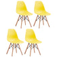 Scandinavian Plastic Restaurant Side Chair Solid Back Matte Finish Dining Chair Yellow Set of 4 Clearhalo ' kitchen&dining_furn' 'Dining Chairs' 'Dining Tables & Seating' 'dining_chair' 'Furniture' 'furniture_dining_chair' 'Kitchen & Dining Furniture' 'kitchen' 4451602