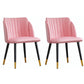 Scandinavian Upholstered Hotel Side Chair Parsons Matte Finish Dining Chair Pink 2 Piece Set Clearhalo ' kitchen&dining_furn' 'Dining Chairs' 'Dining Tables & Seating' 'dining_chair' 'furn' 'furn_dining_chair' 'Furniture' 'furniture_dining_chair' 'Kitchen & Dining Furniture' 'kitchen' 4451611