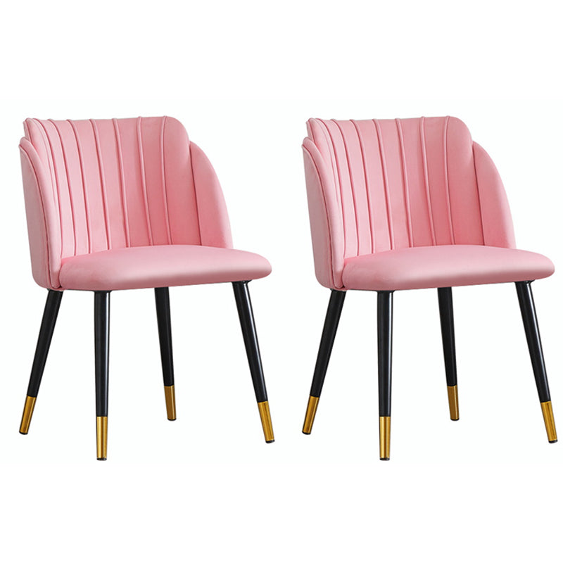 Scandinavian Upholstered Hotel Side Chair Parsons Matte Finish Dining Chair Pink 2 Piece Set Clearhalo ' kitchen&dining_furn' 'Dining Chairs' 'Dining Tables & Seating' 'dining_chair' 'furn' 'furn_dining_chair' 'Furniture' 'furniture_dining_chair' 'Kitchen & Dining Furniture' 'kitchen' 4451611