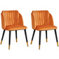 Scandinavian Upholstered Hotel Side Chair Parsons Matte Finish Dining Chair Orange 2 Piece Set Clearhalo ' kitchen&dining_furn' 'Dining Chairs' 'Dining Tables & Seating' 'dining_chair' 'furn' 'furn_dining_chair' 'Furniture' 'furniture_dining_chair' 'Kitchen & Dining Furniture' 'kitchen' 4451619