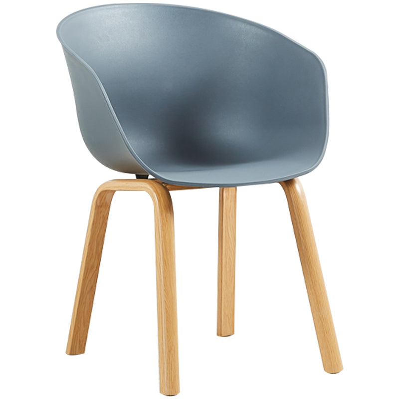 Contemporary Style Kitchen Metal Dining Chairs Dining Arm Side Chairs Grey 1 Piece Clearhalo ' kitchen&dining_furn' 'Dining Chairs' 'Dining Tables & Seating' 'dining_chair' 'Furniture' 'furniture_dining_chair' 'Kitchen & Dining Furniture' 'kitchen' 4451624