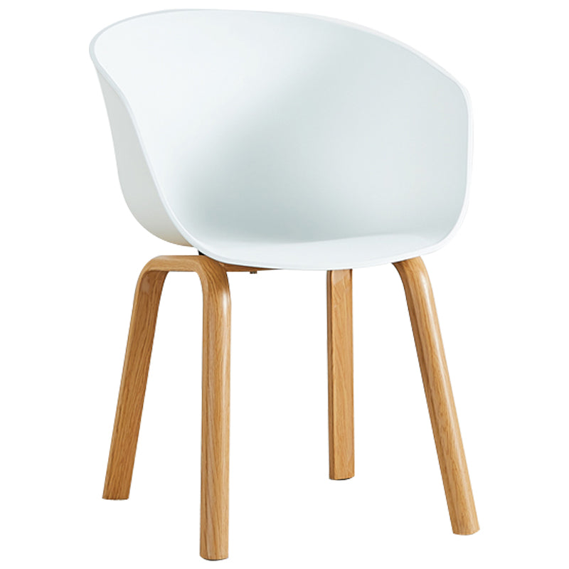 Contemporary Style Kitchen Metal Dining Chairs Dining Arm Side Chairs White 1 Piece Clearhalo ' kitchen&dining_furn' 'Dining Chairs' 'Dining Tables & Seating' 'dining_chair' 'Furniture' 'furniture_dining_chair' 'Kitchen & Dining Furniture' 'kitchen' 4451637