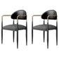 Contemporary Style Kitchen Metal Dining Chair Open Back Dining Arm Side Chair Black 2 Piece Set Clearhalo ' kitchen&dining_furn' 'Dining Chairs' 'Dining Tables & Seating' 'dining_chair' 'furn' 'furn_dining_chair' 'Furniture' 'furniture_dining_chair' 'Kitchen & Dining Furniture' 'kitchen' 4451670