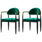 Contemporary Style Kitchen Metal Dining Chair Open Back Dining Arm Side Chair Green 2 Piece Set Clearhalo ' kitchen&dining_furn' 'Dining Chairs' 'Dining Tables & Seating' 'dining_chair' 'furn' 'furn_dining_chair' 'Furniture' 'furniture_dining_chair' 'Kitchen & Dining Furniture' 'kitchen' 4451673
