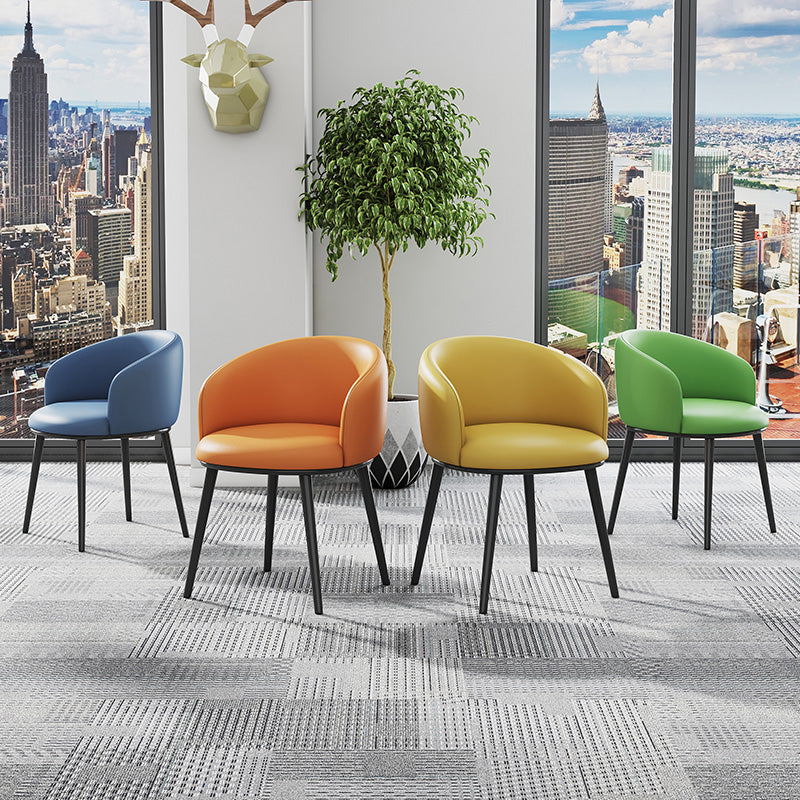 Modern Upholstered Home Arm Chair Solid Back Matte Finish Dining Chair Clearhalo ' kitchen&dining_furn' 'Dining Chairs' 'Dining Tables & Seating' 'dining_chair' 'furn' 'furn_dining_chair' 'Furniture' 'furniture_dining_chair' 'Kitchen & Dining Furniture' 'kitchen' 4451679