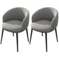 Modern Upholstered Home Arm Chair Solid Back Matte Finish Dining Chair Grey 2 Piece Set Clearhalo ' kitchen&dining_furn' 'Dining Chairs' 'Dining Tables & Seating' 'dining_chair' 'furn' 'furn_dining_chair' 'Furniture' 'furniture_dining_chair' 'Kitchen & Dining Furniture' 'kitchen' 4451682