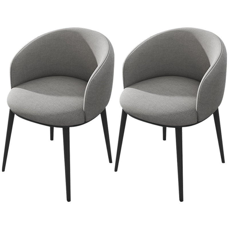 Modern Upholstered Home Arm Chair Solid Back Matte Finish Dining Chair Grey 2 Piece Set Clearhalo ' kitchen&dining_furn' 'Dining Chairs' 'Dining Tables & Seating' 'dining_chair' 'furn' 'furn_dining_chair' 'Furniture' 'furniture_dining_chair' 'Kitchen & Dining Furniture' 'kitchen' 4451682