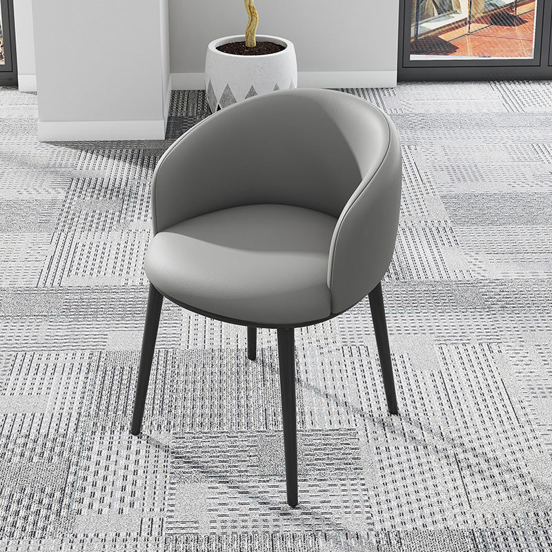 Modern Upholstered Home Arm Chair Solid Back Matte Finish Dining Chair Clearhalo ' kitchen&dining_furn' 'Dining Chairs' 'Dining Tables & Seating' 'dining_chair' 'furn' 'furn_dining_chair' 'Furniture' 'furniture_dining_chair' 'Kitchen & Dining Furniture' 'kitchen' 4451683