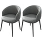 Modern Upholstered Home Arm Chair Solid Back Matte Finish Dining Chair Dark Gray 2 Piece Set Clearhalo ' kitchen&dining_furn' 'Dining Chairs' 'Dining Tables & Seating' 'dining_chair' 'furn' 'furn_dining_chair' 'Furniture' 'furniture_dining_chair' 'Kitchen & Dining Furniture' 'kitchen' 4451688