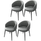 Modern Upholstered Home Arm Chair Solid Back Matte Finish Dining Chair Dark Gray 4 Piece Set Clearhalo ' kitchen&dining_furn' 'Dining Chairs' 'Dining Tables & Seating' 'dining_chair' 'furn' 'furn_dining_chair' 'Furniture' 'furniture_dining_chair' 'Kitchen & Dining Furniture' 'kitchen' 4451690