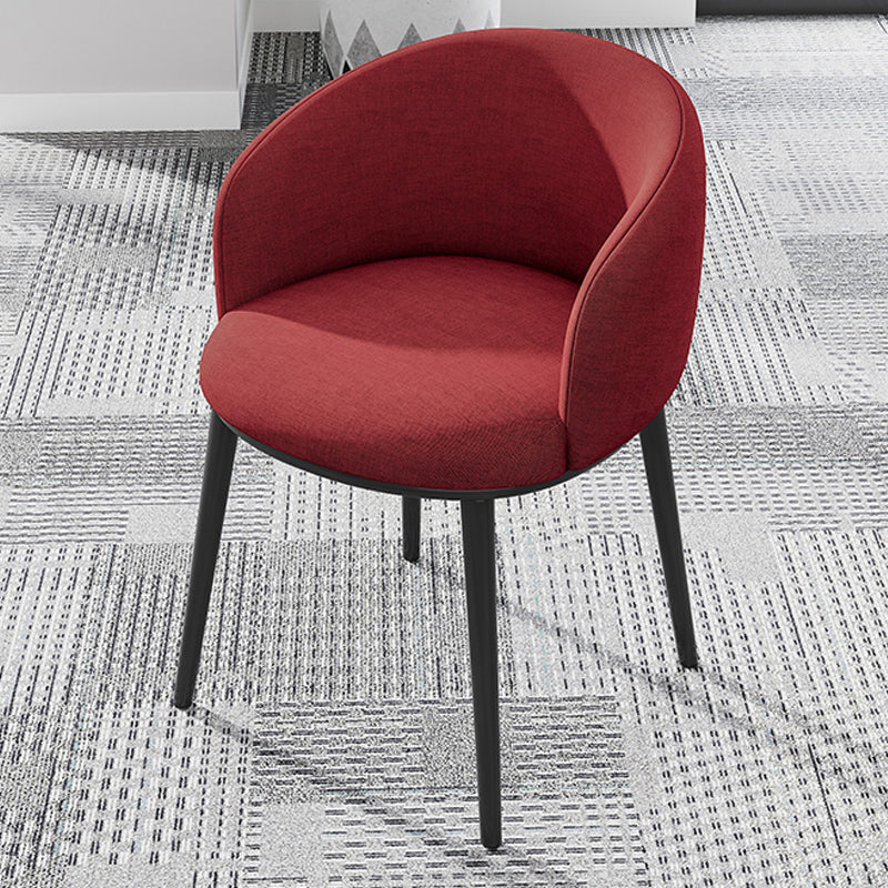 Modern Upholstered Home Arm Chair Solid Back Matte Finish Dining Chair Red 1 Piece Clearhalo ' kitchen&dining_furn' 'Dining Chairs' 'Dining Tables & Seating' 'dining_chair' 'furn' 'furn_dining_chair' 'Furniture' 'furniture_dining_chair' 'Kitchen & Dining Furniture' 'kitchen' 4451692