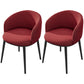 Modern Upholstered Home Arm Chair Solid Back Matte Finish Dining Chair Red 2 Piece Set Clearhalo ' kitchen&dining_furn' 'Dining Chairs' 'Dining Tables & Seating' 'dining_chair' 'furn' 'furn_dining_chair' 'Furniture' 'furniture_dining_chair' 'Kitchen & Dining Furniture' 'kitchen' 4451694